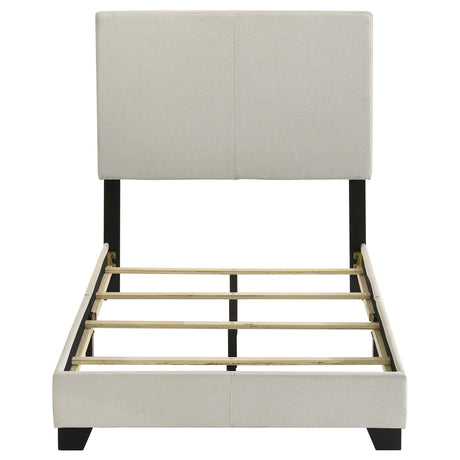  Coaster Furniture Dorian 300852T Fabric Upholstered Twin Panel Bed - Cream IMAGE 5