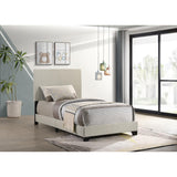  Coaster Furniture Dorian 300852T Fabric Upholstered Twin Panel Bed - Cream IMAGE 6