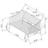  Coaster Furniture Newbury 301056 Metal Twin Daybed Bed Frame - Matte Black IMAGE 9
