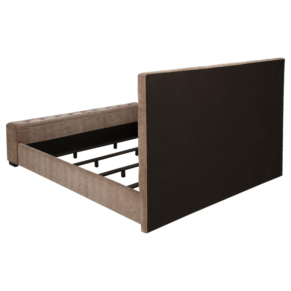  Coaster Furniture Senna 305811Q Upholstered Queen Audio Flame Visualizer Bed - Brown IMAGE 4