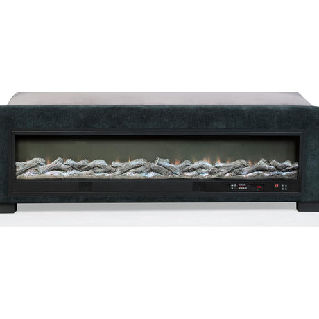  Coaster Furniture Preston 305821Q Upholstered Queen Audio Flame Visualizer Bed - Dark Blue IMAGE 8