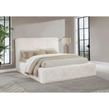  Coaster Furniture Rebecca 306141Q Faux Fur Upholstered Queen Bed - Cream IMAGE 2