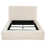  Coaster Furniture Rebecca 306141Q Faux Fur Upholstered Queen Bed - Cream IMAGE 5