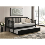  Coaster Furniture Delgado 310027 Windsor Twin Wood Daybed with Trundle - Black IMAGE 2