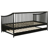  Coaster Furniture Delgado 310027 Windsor Twin Wood Daybed with Trundle - Black IMAGE 6