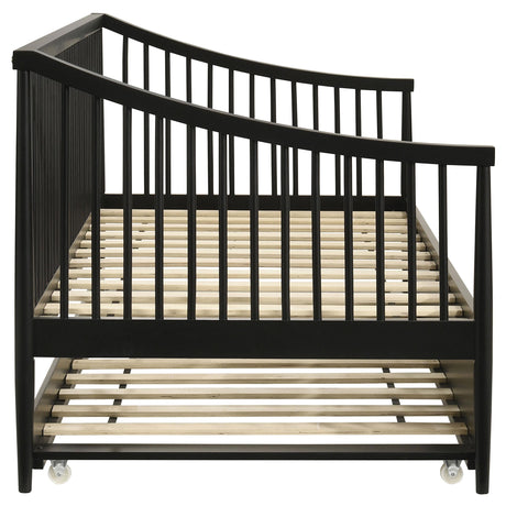  Coaster Furniture Delgado 310027 Windsor Twin Wood Daybed with Trundle - Black IMAGE 8