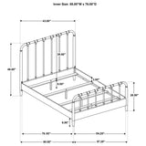  Coaster Furniture Rocco 310035F All Wood Water Pipe Open Frame Full Bed - Dark Bronze IMAGE 9