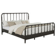  Coaster Furniture Rocco 310035KE All Wood Water Pipe Open Frame Eastern King Bed - Dark Bronze IMAGE 1