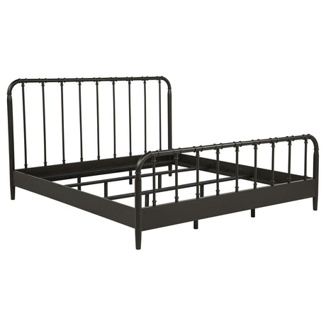  Coaster Furniture Rocco 310035KE All Wood Water Pipe Open Frame Eastern King Bed - Dark Bronze IMAGE 4