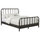  Coaster Furniture Rocco 310035Q All Wood Water Pipe Open Frame Queen Bed - Dark Bronze IMAGE 1