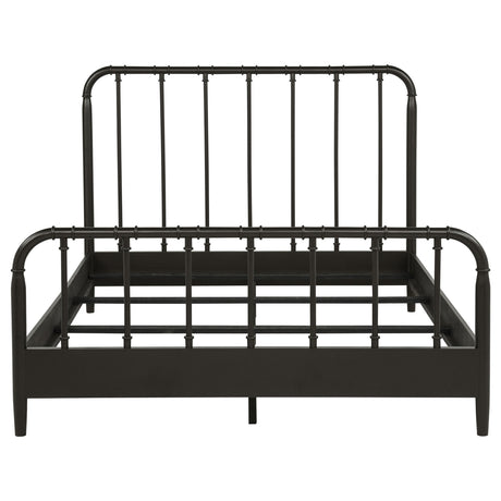 Coaster Furniture Rocco 310035Q All Wood Water Pipe Open Frame Queen Bed - Dark Bronze IMAGE 4