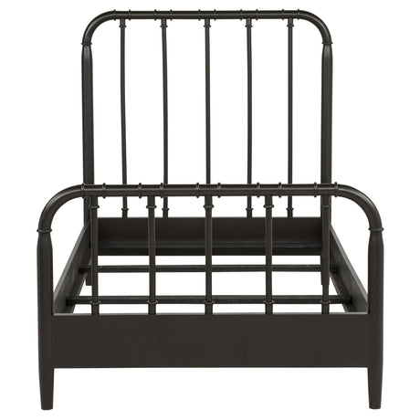  Coaster Furniture Rocco 310035T All Wood Water Pipe Open Frame Twin Bed - Dark Bronze IMAGE 3