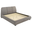  Coaster Furniture Mokena 310090KE 46-inch Upholstered Eastern King Platform Bed - Taupe IMAGE 1