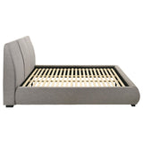  Coaster Furniture Mokena 310090KE 46-inch Upholstered Eastern King Platform Bed - Taupe IMAGE 5