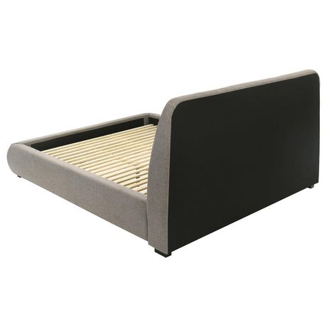  Coaster Furniture Mokena 310090KW 46-inch Upholstered California King Platform Bed - Taupe IMAGE 2