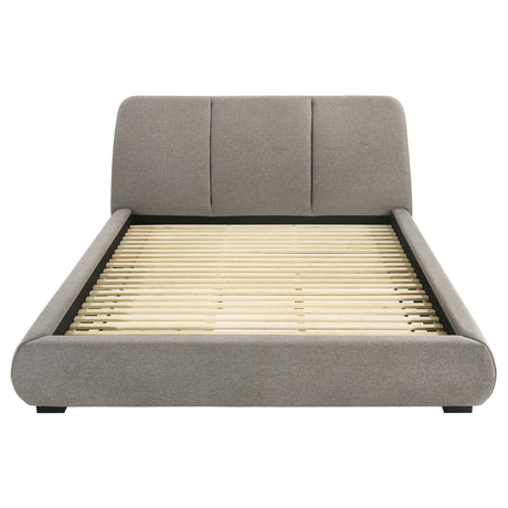  Coaster Furniture Mokena 310090KW 46-inch Upholstered California King Platform Bed - Taupe IMAGE 5