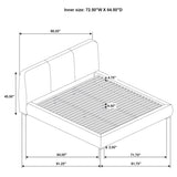  Coaster Furniture Mokena 310090KW 46-inch Upholstered California King Platform Bed - Taupe IMAGE 8