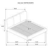  Coaster Furniture Mokena 310091KE 46-inch Upholstered Eastern King Platform Bed - Brown IMAGE 8