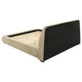  Coaster Furniture Mokena 310091KW 46-inch Upholstered California King Platform Bed - Brown IMAGE 4