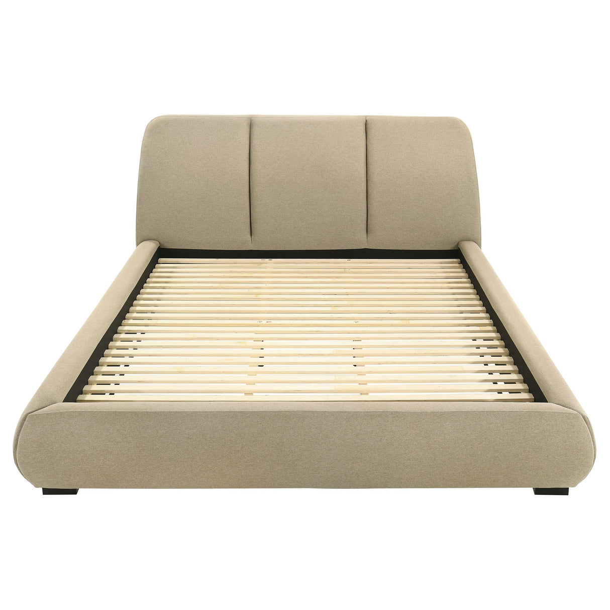  Coaster Furniture Mokena 310091KW 46-inch Upholstered California King Platform Bed - Brown IMAGE 5