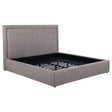  Coaster Furniture Lawson 315835MKE 54-inch Upholstered Eastern King Platform Bed - Mushroom IMAGE 1
