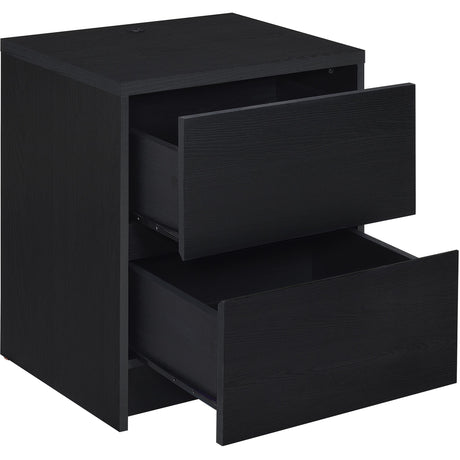  Coaster Furniture Westpark 315852 2-drawer Nightstand LED Lights and USB - Black IMAGE 4