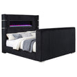  Coaster Furniture Tisdall 315868BLKKW California King Flame Visualizer TV Bed - Black IMAGE 1