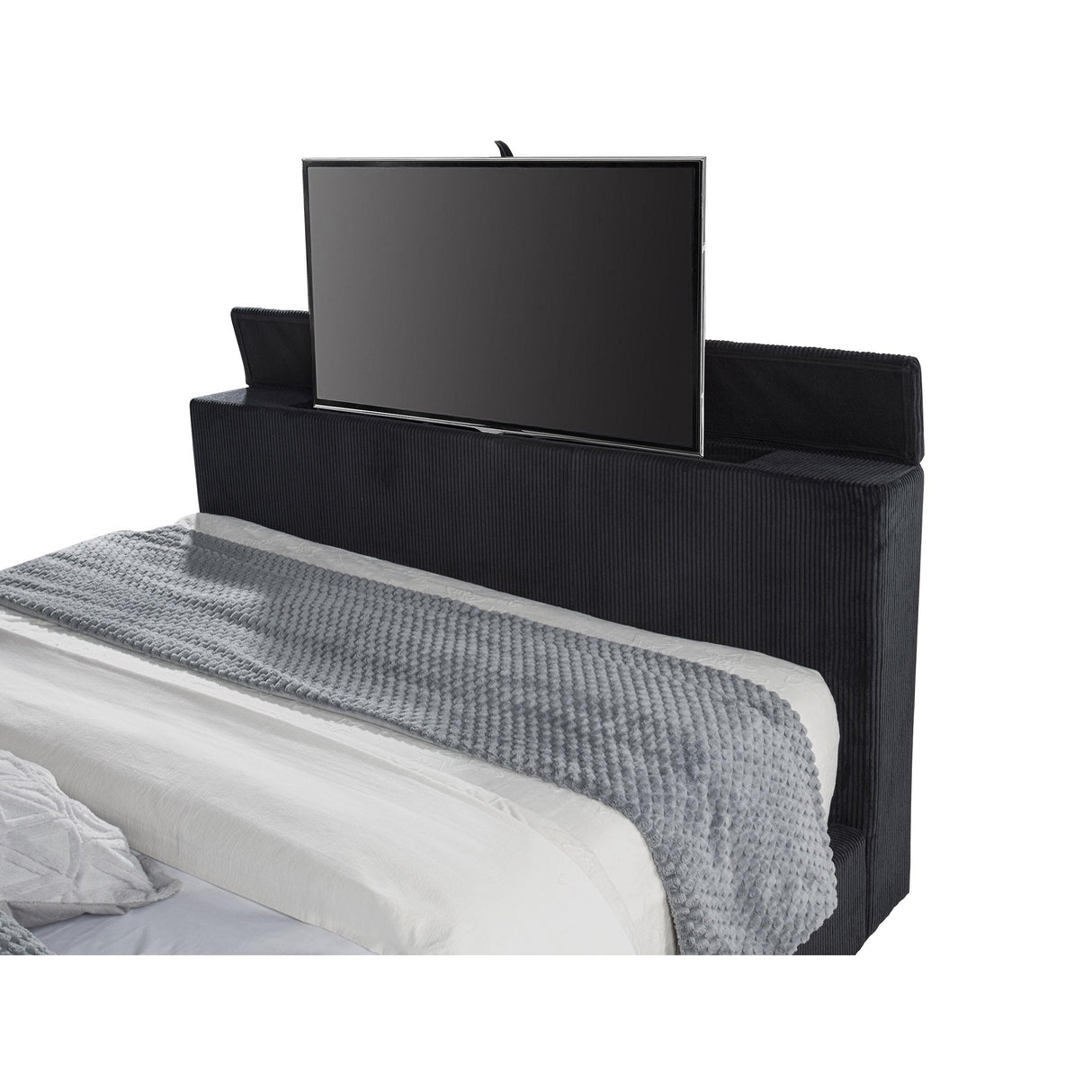  Coaster Furniture Tisdall 315868BLKKW California King Flame Visualizer TV Bed - Black IMAGE 11