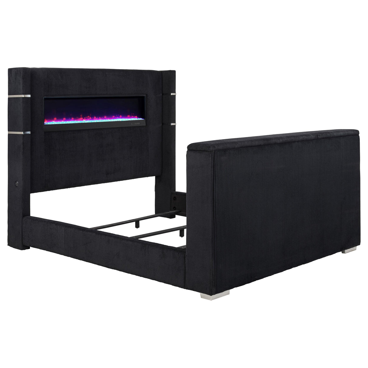  Coaster Furniture Tisdall 315868BLKKW California King Flame Visualizer TV Bed - Black IMAGE 12