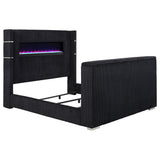  Coaster Furniture Tisdall 315868BLKKW California King Flame Visualizer TV Bed - Black IMAGE 12