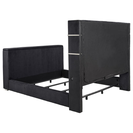  Coaster Furniture Tisdall 315868BLKKW California King Flame Visualizer TV Bed - Black IMAGE 5