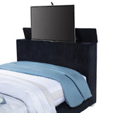  Coaster Furniture Tisdall 315868BLKQ Queen Flame Visualizer Wingback TV Bed - Black IMAGE 11