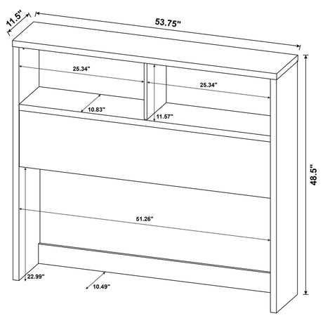  Coaster Furniture Westpark 315901F 49-inch Full Bookcase Headboard - Mango IMAGE 4