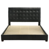  Coaster Furniture Medley 315911BLKKE Genuine Leather Eastern King Platform Bed - Black IMAGE 3