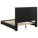  Coaster Furniture Medley 315911BLKQ Genuine Leather Queen Panel Platform Bed - Black IMAGE 5