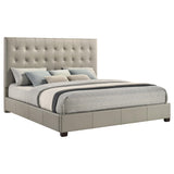  Coaster Furniture Medley 315911TANKE Genuine Leather Eastern King Platform Bed - Tan IMAGE 8