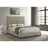  Coaster Furniture Medley 315911TANQ Genuine Leather Queen Panel Platform Bed - Tan IMAGE 2