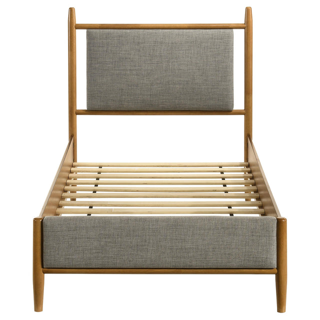  Coaster Furniture Mason 315914T 46-inch Twin Panel Platform Bed - Grey/Light Brown IMAGE 1