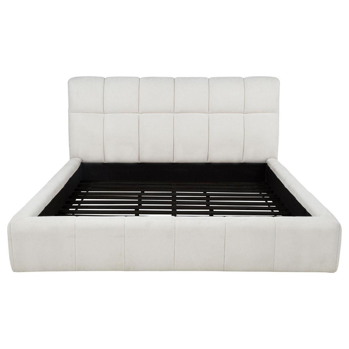  Coaster Furniture Nollet 315917CRMKE 48-inch Upholstered Eastern King Platform Bed - Cream IMAGE 4