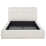  Coaster Furniture Nollet 315917CRMQ 48-inch Upholstered Queen Panel Platform Bed - Cream IMAGE 2