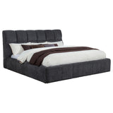  Coaster Furniture Nollet 315917GRYKE 48-inch Upholstered Eastern King Platform Bed - Grey IMAGE 1