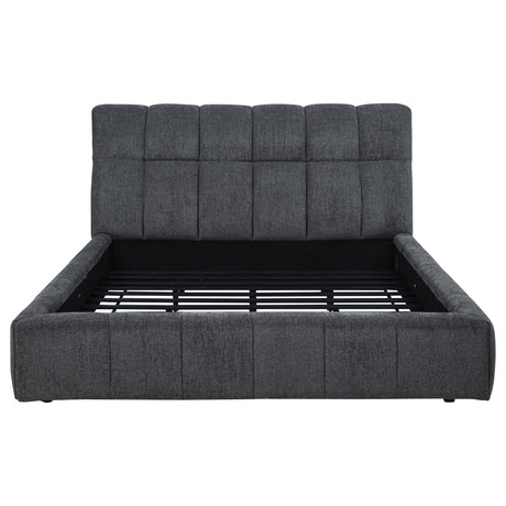  Coaster Furniture Nollet 315917GRYKE 48-inch Upholstered Eastern King Platform Bed - Grey IMAGE 4