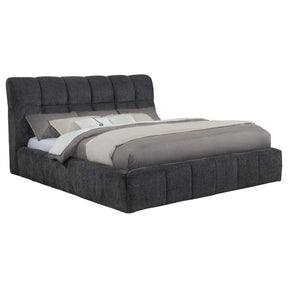  Coaster Furniture Nollet 315917GRYKW 48-inch Upholstered California King Platform Bed - Grey IMAGE 1