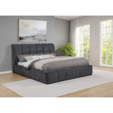  Coaster Furniture Nollet 315917GRYKW 48-inch Upholstered California King Platform Bed - Grey IMAGE 2
