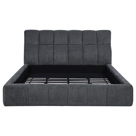  Coaster Furniture Nollet 315917GRYKW 48-inch Upholstered California King Platform Bed - Grey IMAGE 5