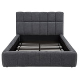  Coaster Furniture Nollet 315917GRYQ 48-inch Upholstered Queen Panel Platform Bed - Grey IMAGE 5