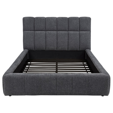  Coaster Furniture Nollet 315917GRYQ 48-inch Upholstered Queen Panel Platform Bed - Grey IMAGE 5