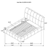  Coaster Furniture Nollet 315917GRYQ 48-inch Upholstered Queen Panel Platform Bed - Grey IMAGE 9