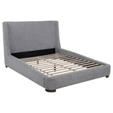  Coaster Furniture Rennes 315928KE Upholstered Eastern King Wingback Platform Bed - Grey IMAGE 3