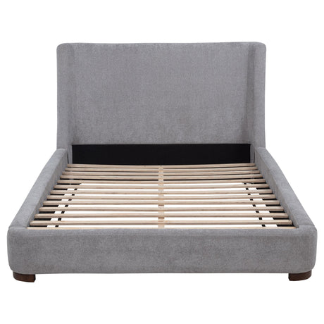  Coaster Furniture Rennes 315928KE Upholstered Eastern King Wingback Platform Bed - Grey IMAGE 5